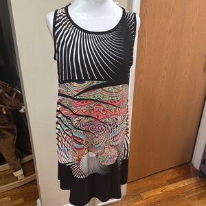 Colorful Patterned Sleeveless Dress
